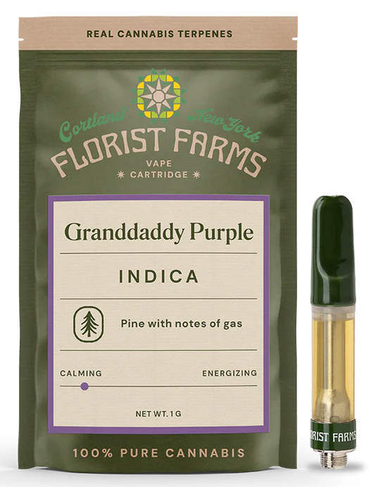 Photograph of product: Florist Farms - Granddaddy Purple - Vape Cartridge