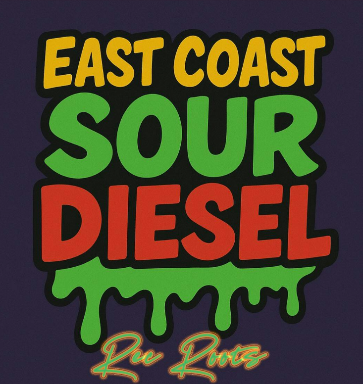 Photograph of product: East Coast Sour Diesel Pre roll | Hybrid | Rec Roots