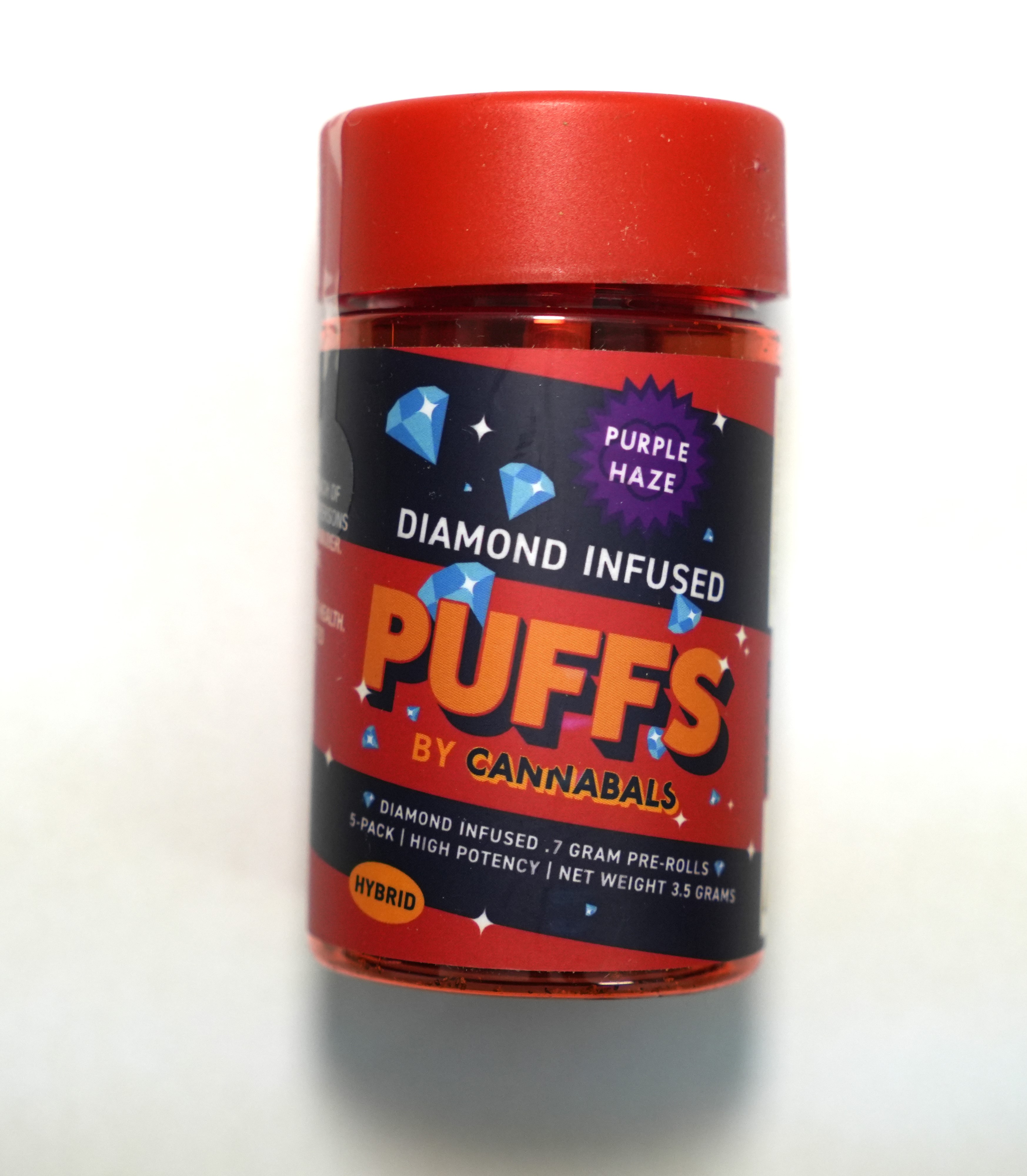 Photograph of product: Cannabals | Purple Haze | Oui'd | Diamond Infused | 7pk