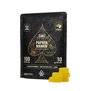 Photograph of product: Papaya Mango Live Rosin Gummies 100mg - 