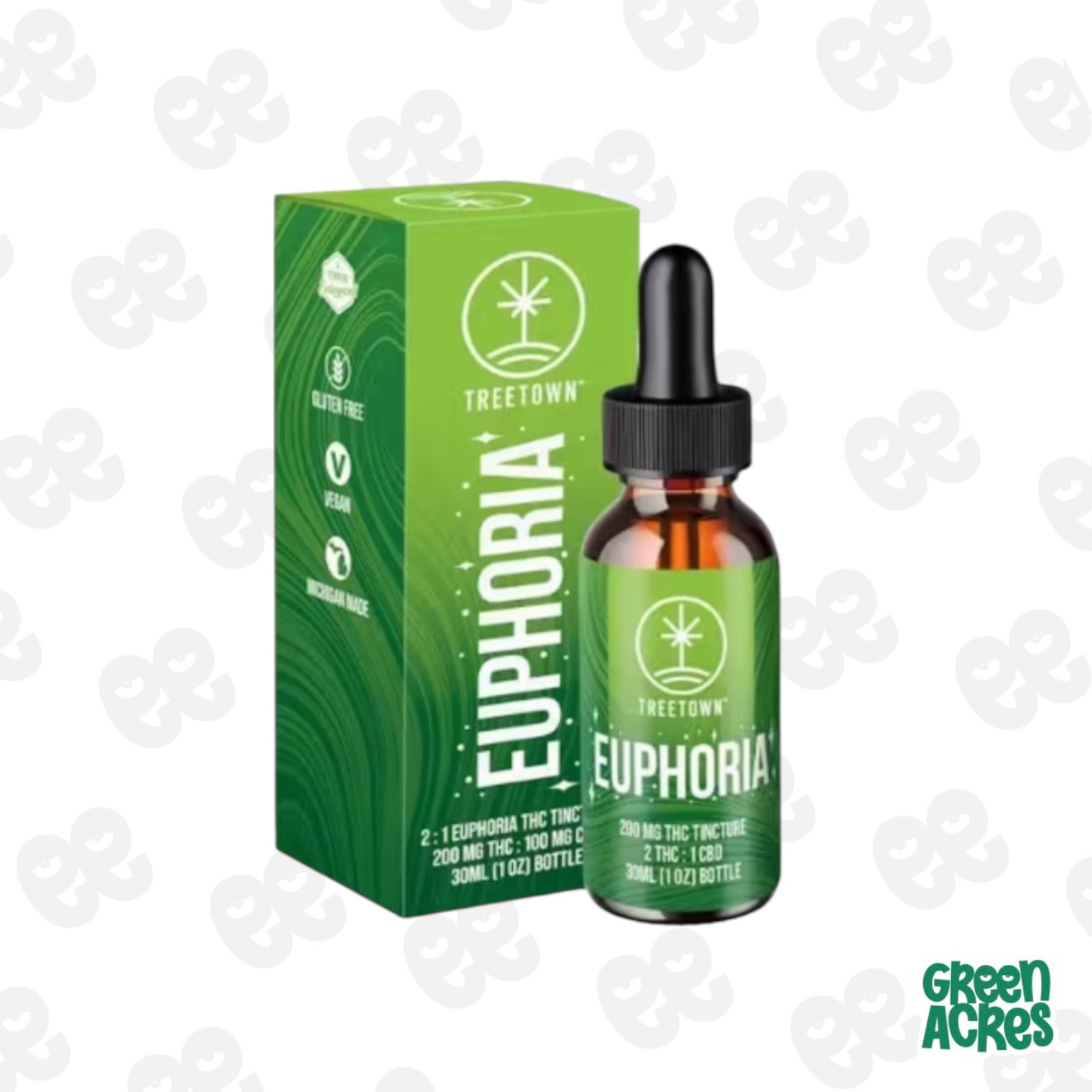 Photograph of product: Tree Town: Euphoria Tincture 200MG 100CBD TH-oui:CBD