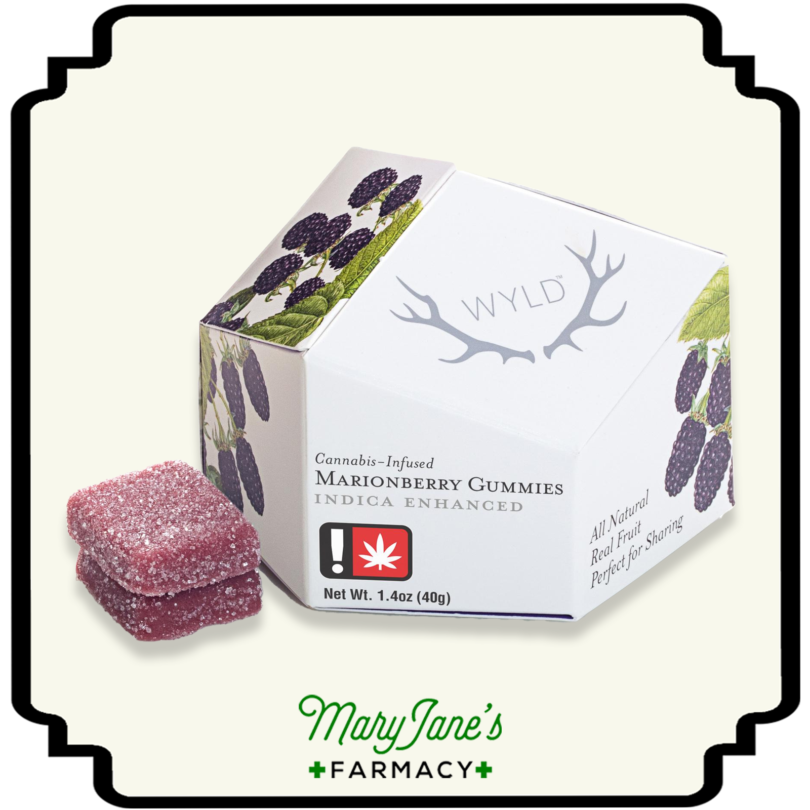 Photograph of product: Marionberry Oui'd Enhanced Gummies 10-Pack | 100mg