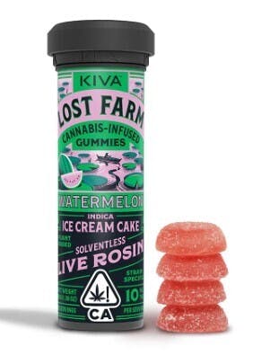 Photograph of product: Lost Farm Watermelon Ice Cream Live Rosin Gummies