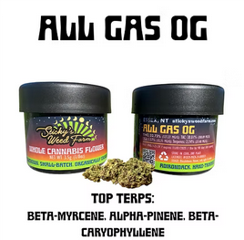 Photograph of product: Sticky's Oui'd Farm - All Gas OG - Flower - 3.5g