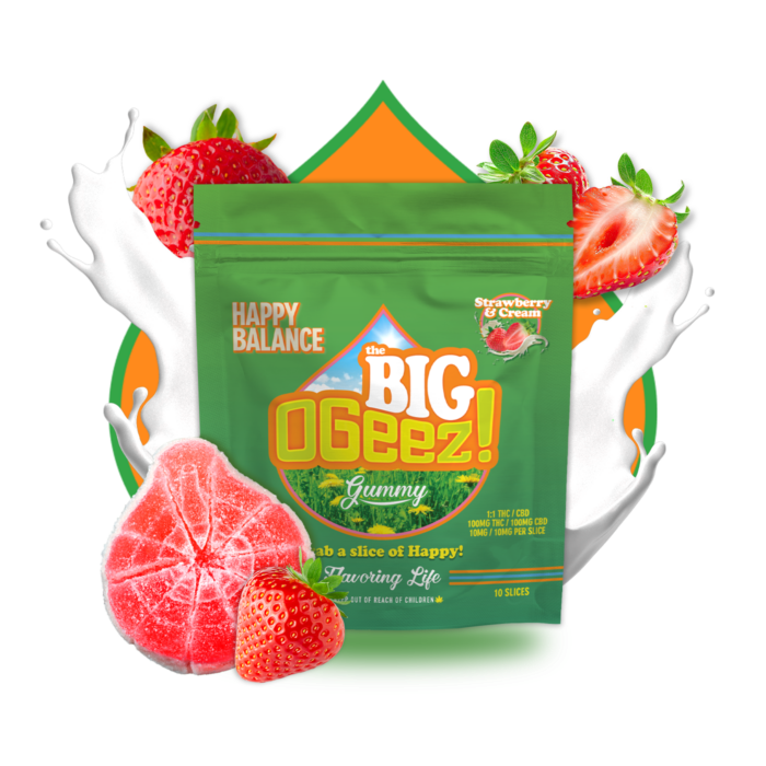Photograph of Product: Gummies | Happy Balance | Strawberries and Cream [1:1 THC:CBD]
