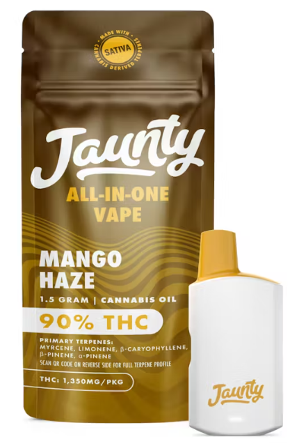 Photograph of product: Mango Maze (S) Jaunty | All-in-One Palm Vape (1.5g)