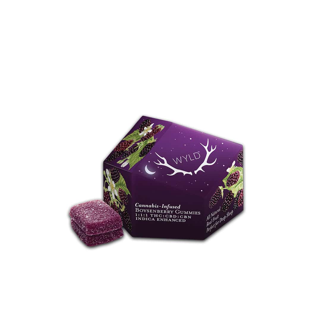 Photograph of product: 1:1:1 TH-oui:CBN:CBD BOYSENBERRY - WYLD