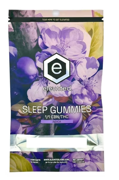 Photograph of product: Elevated - Night Berry Sleep 1:1 - 100mg Gummies