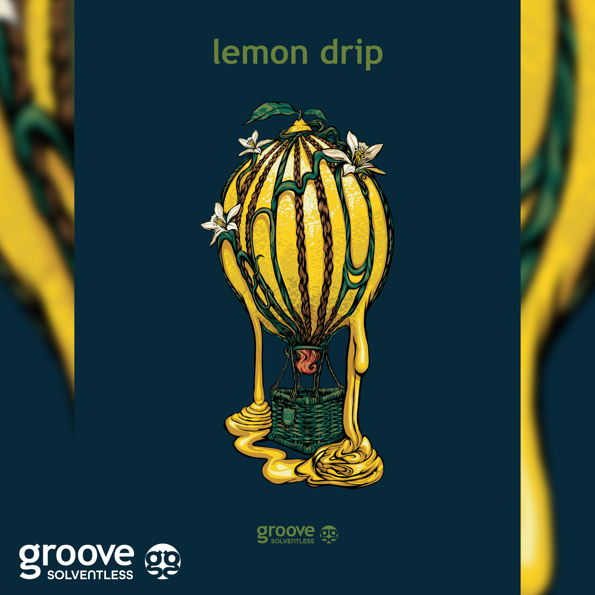 Photograph of product: Lemon Drip Strain Art Poster (18x24)