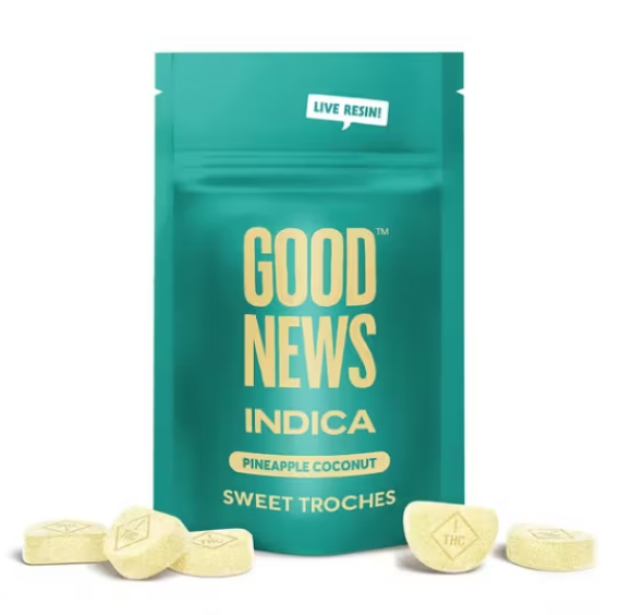 Photograph of product: Pineapple Coconut | Live Resin Troches 10mg | 10pk