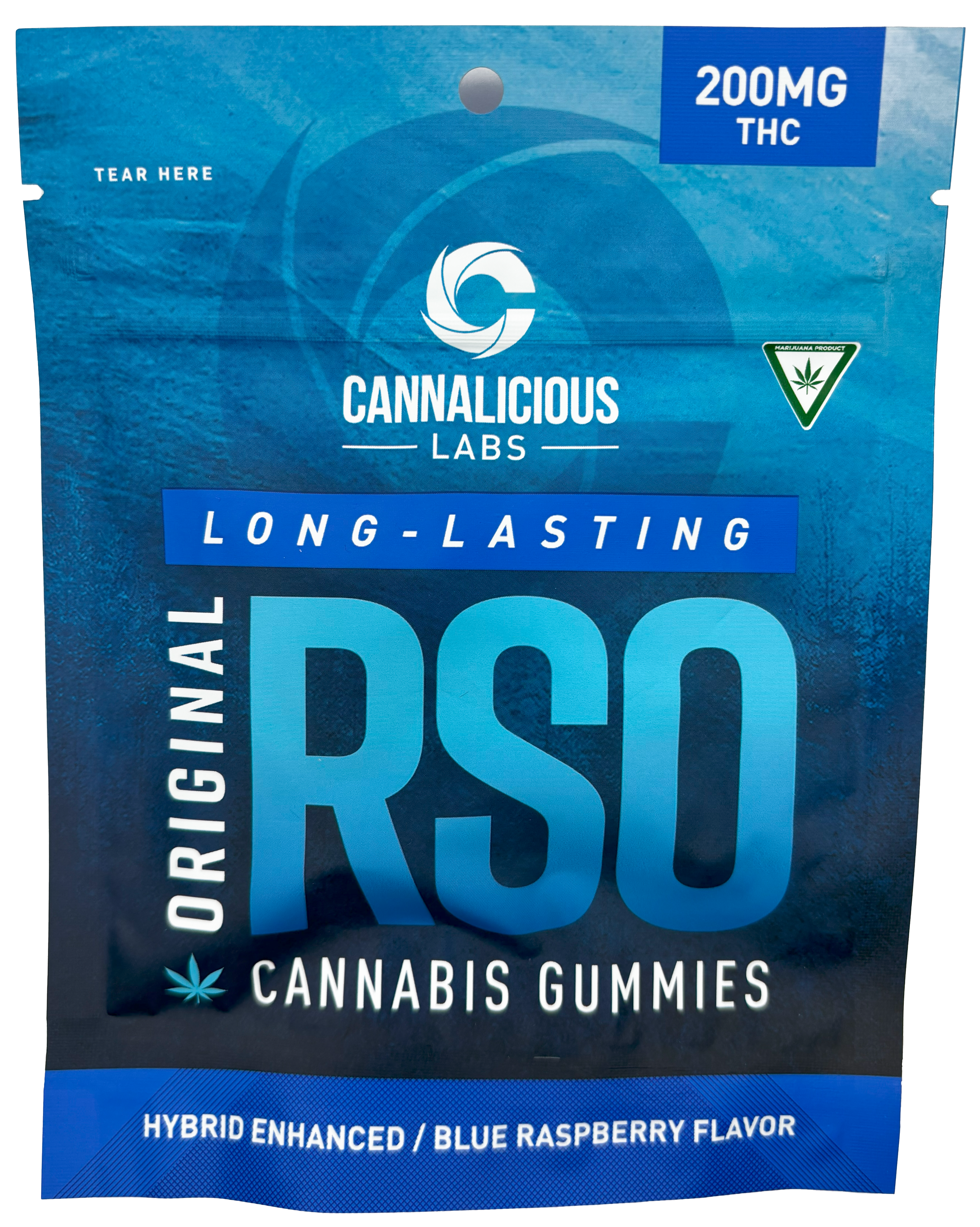 Photograph of product: Cannalicious | Blue Raspberry | RSO Gummy | 200mg TH-oui