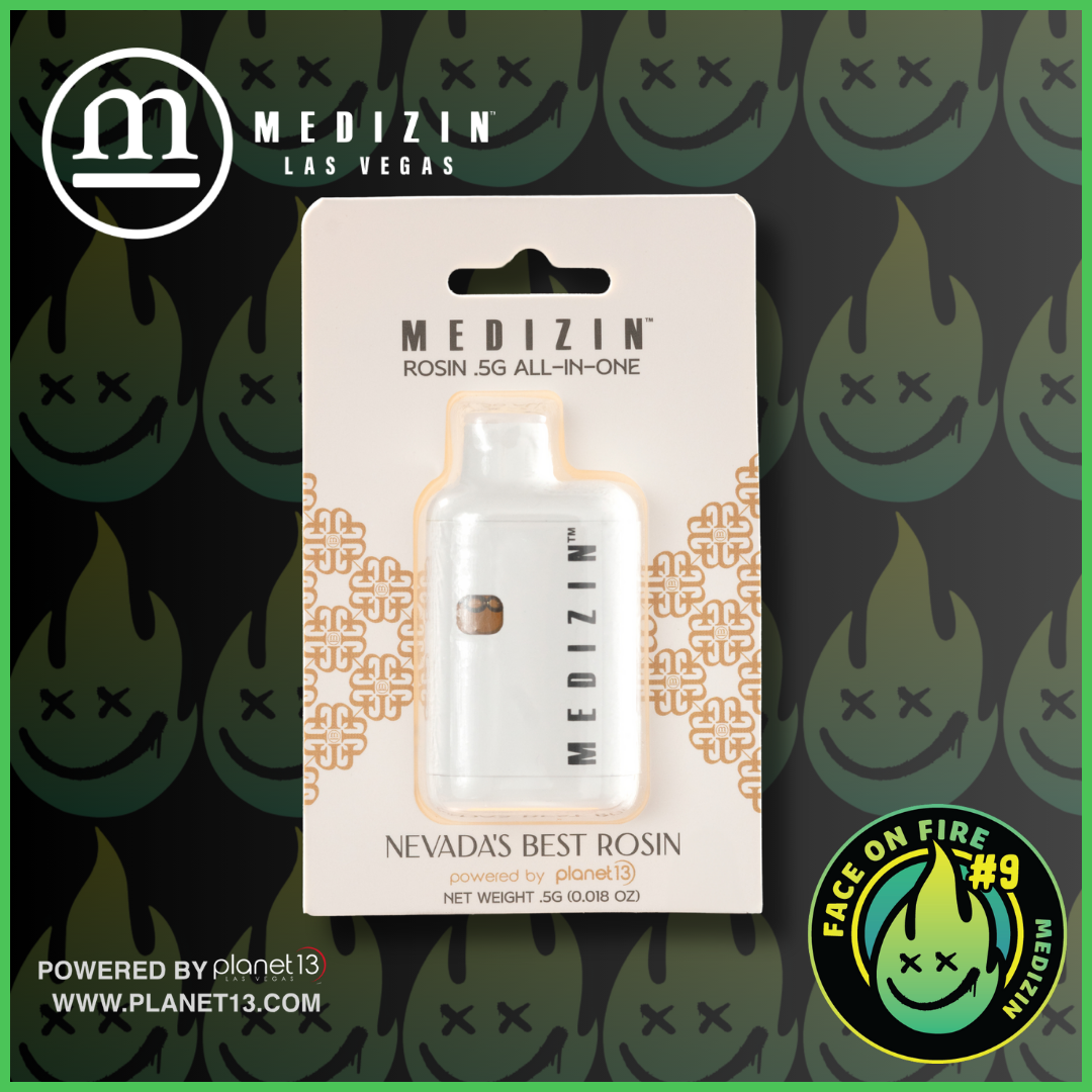 Photograph of product: Face on Fire #9 .5g Live Rosin Disposable Vape