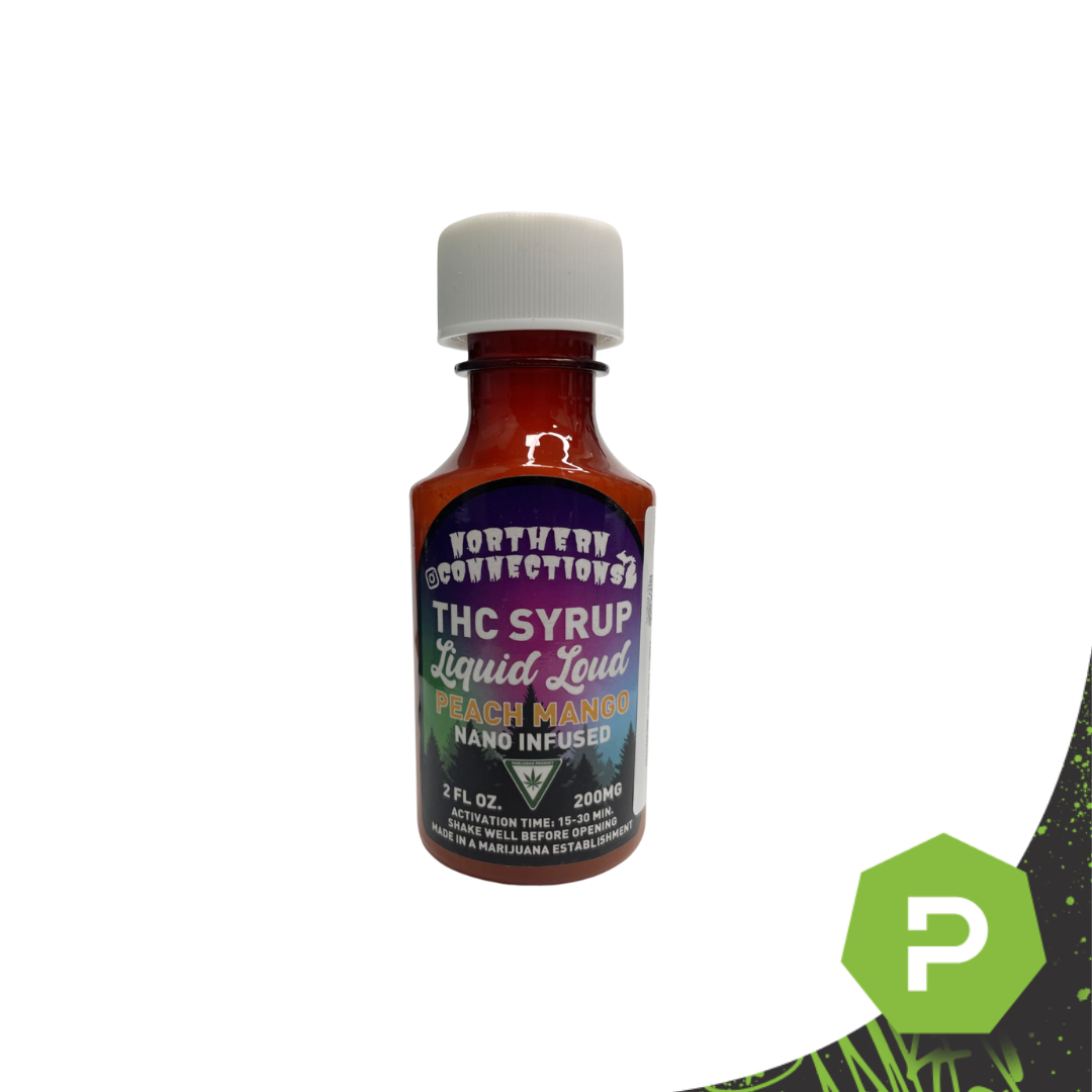 Photograph of product: Liquid Loud | 200mg Syrup | Peach Mango