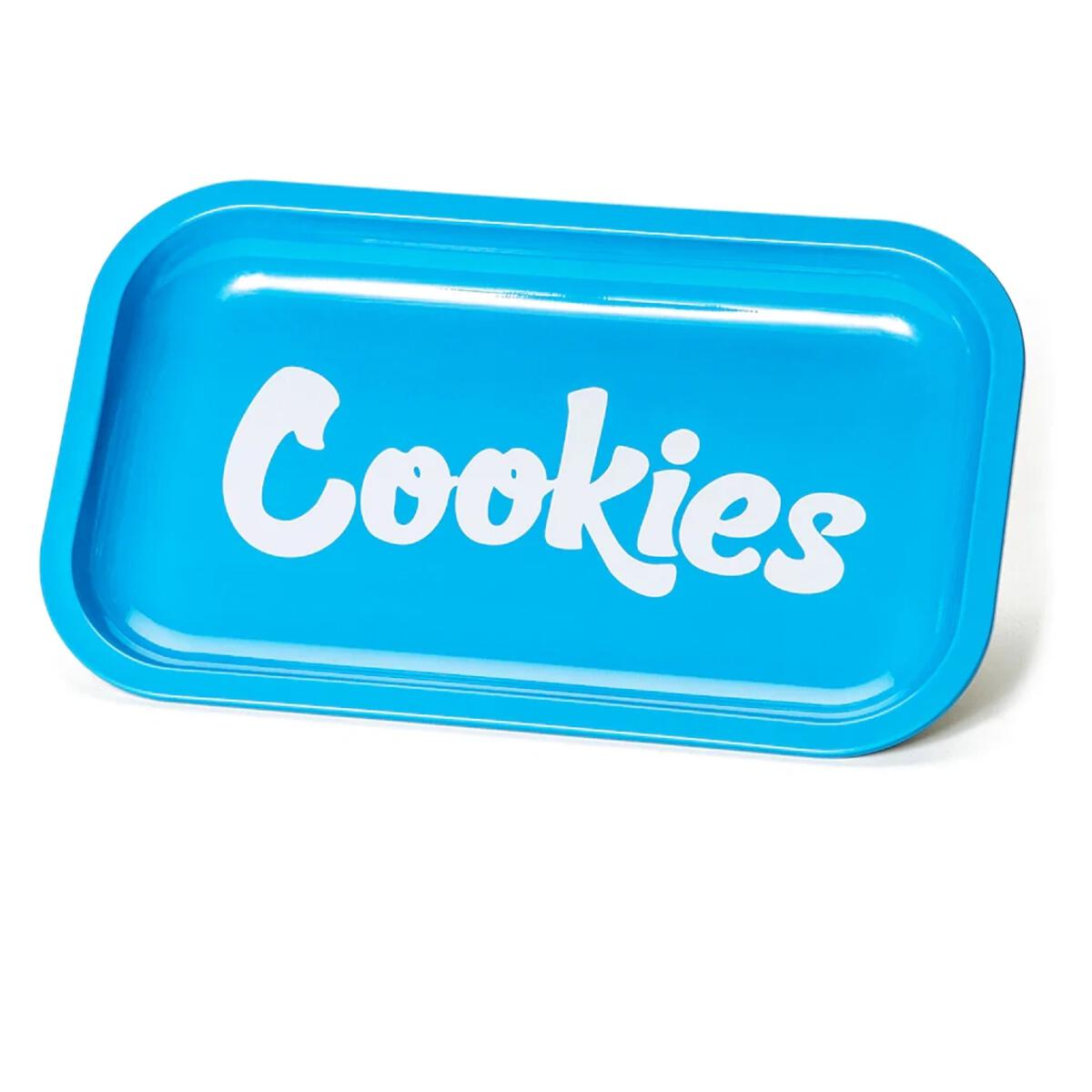 Photograph of product: Cookies | Large Metal Rolling Tray | Cookies Blue