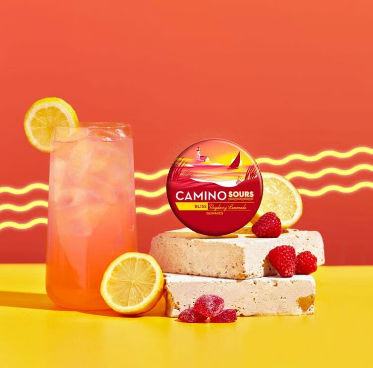 Photograph of product: Camino Sours | Raspberry Lemonade | 100mg 10pk | Gummies