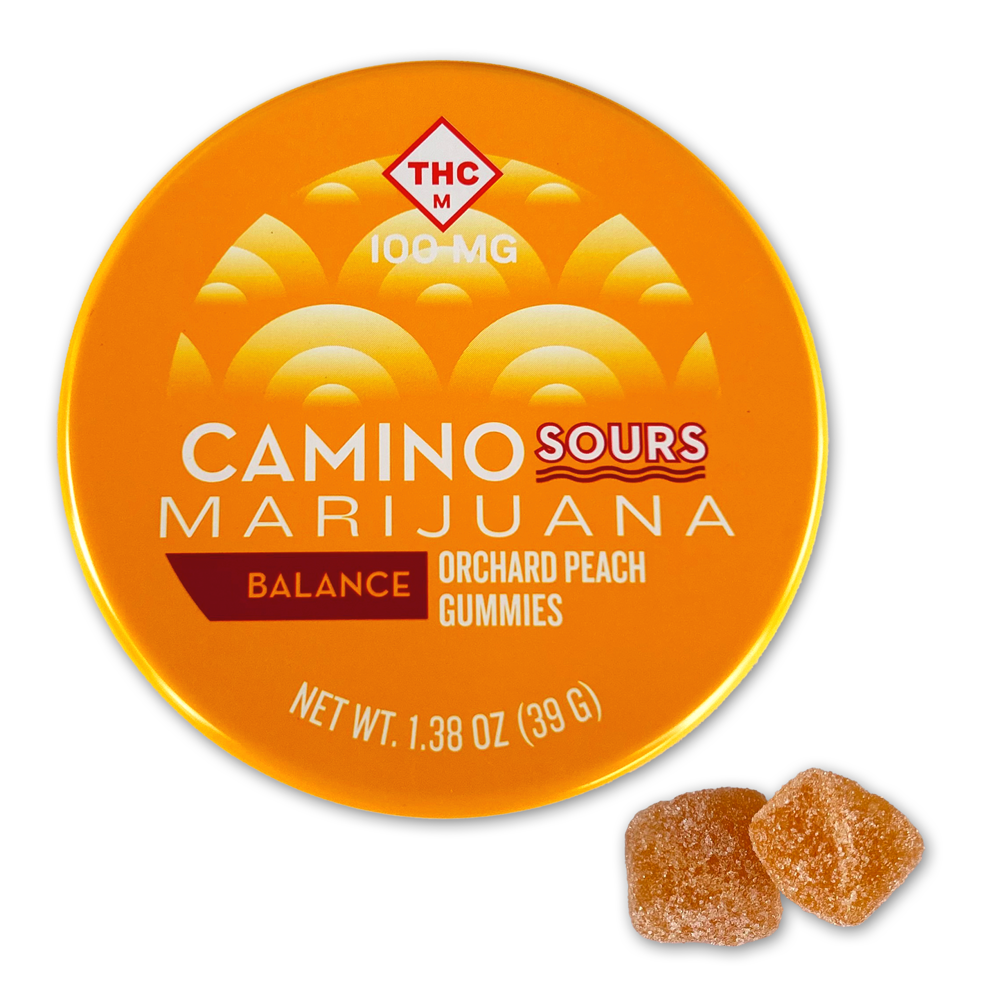 Photograph of product: 1:1 TH-oui:CBD Orchard Peach Balance Gummies 10pk