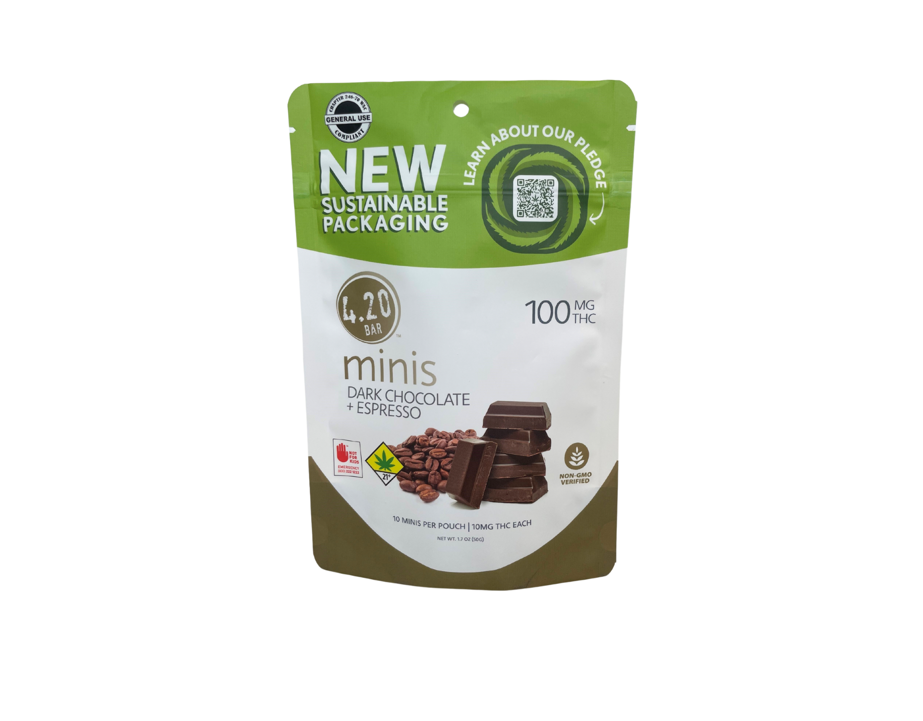 Photograph of product: 420 Mini | Dark Chocolate Espresso | DOH | 10pk | 100mg TH-oui