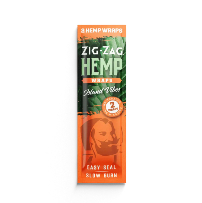 Photograph of product: Accessories | Zig Zag Hemp Wraps 2pk - Island Vibes