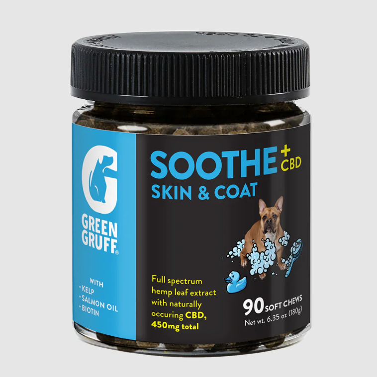 Photograph of product: Green Gruff - 90pk CBD Dog Treats - Soothe