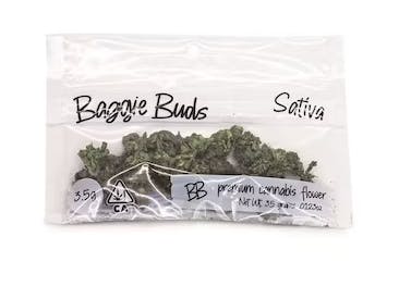 Photograph of product: BAGGIE BUDS - FLOWER - STRAWBERRY COUGH - Oui'd (3.5G)