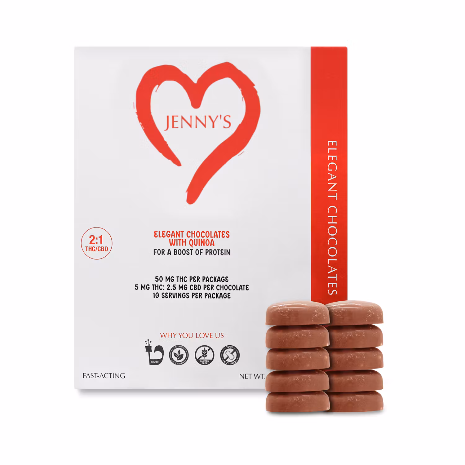 Photograph of product: Jenny's - Elegant Chocolates with Quinoa