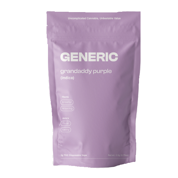 Photograph of product: GRANDDADDY PURPLE | 2G | DISPOSABLE