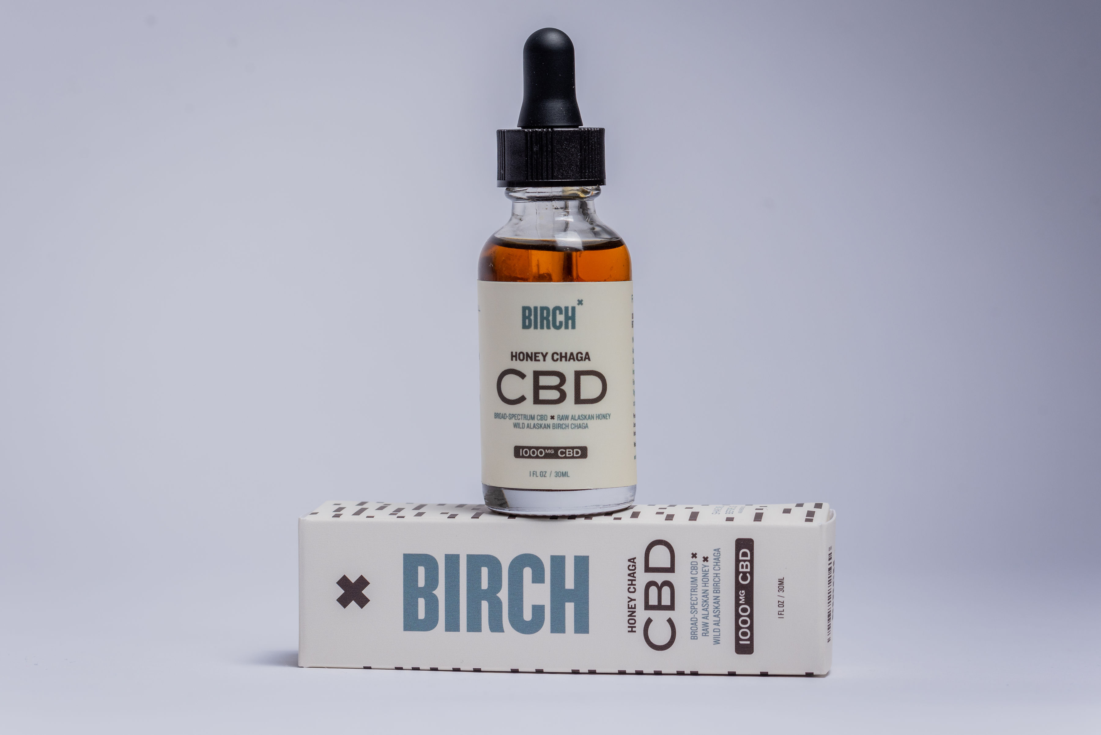 Photograph of product: 1000mg Honey Chaga CBD Tincture