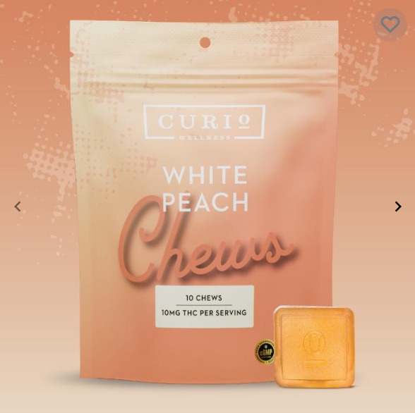 Photograph of product: CURIO WELLNESS 100MG WHITE PEACH