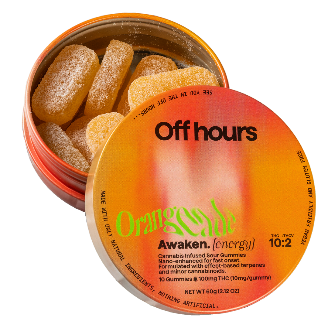 Photograph of product: Off Hours | Awaken | Gummies | 10pk | 100mg