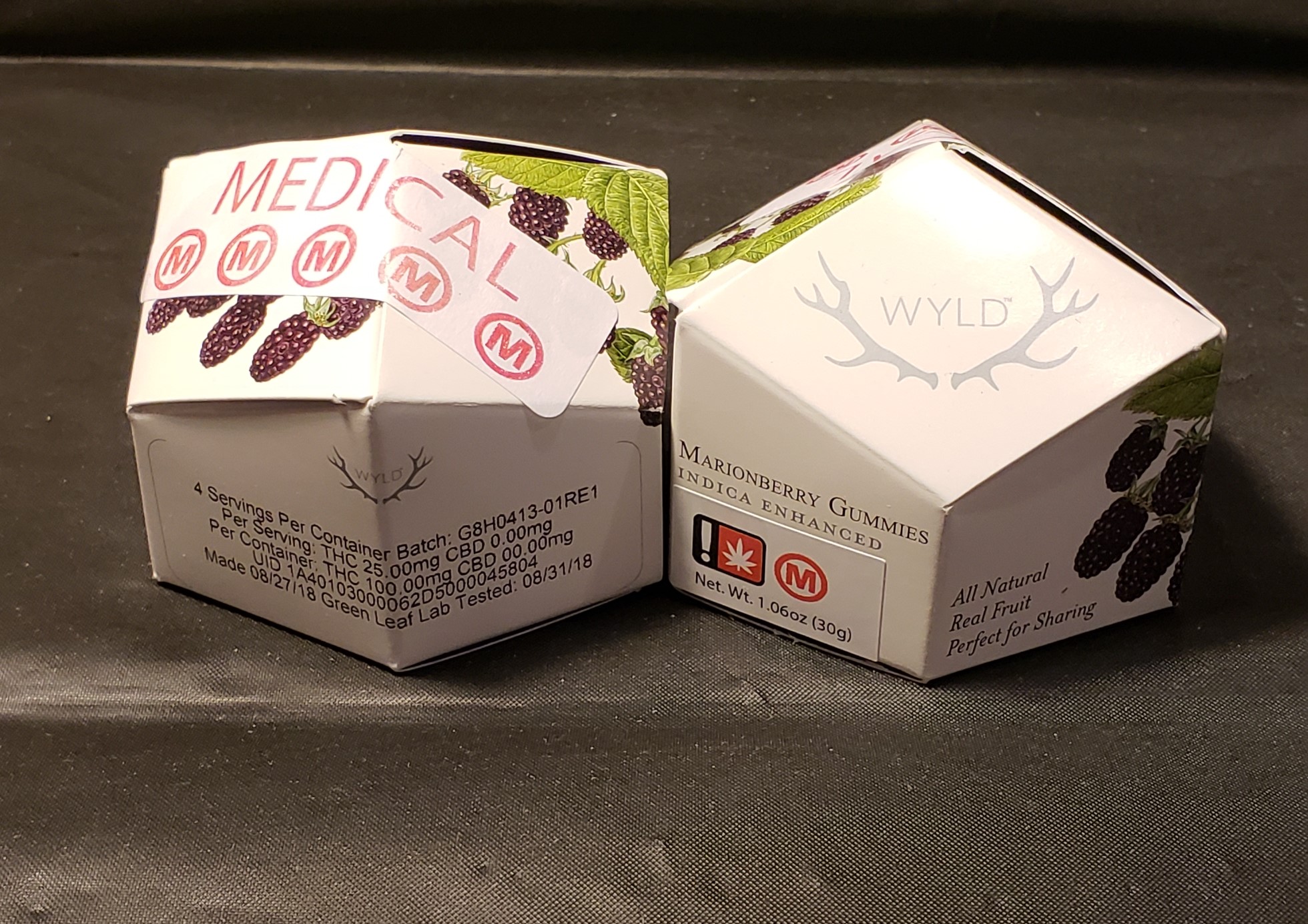Photograph of product: Gummy - 100mg Wyld 10pk - Marionberry
