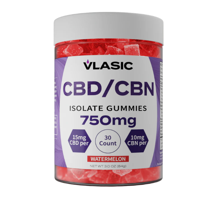 Photograph of product: Vlasic Labs - Gummies - 750mg CBD/CBN Isolate - Watermelon