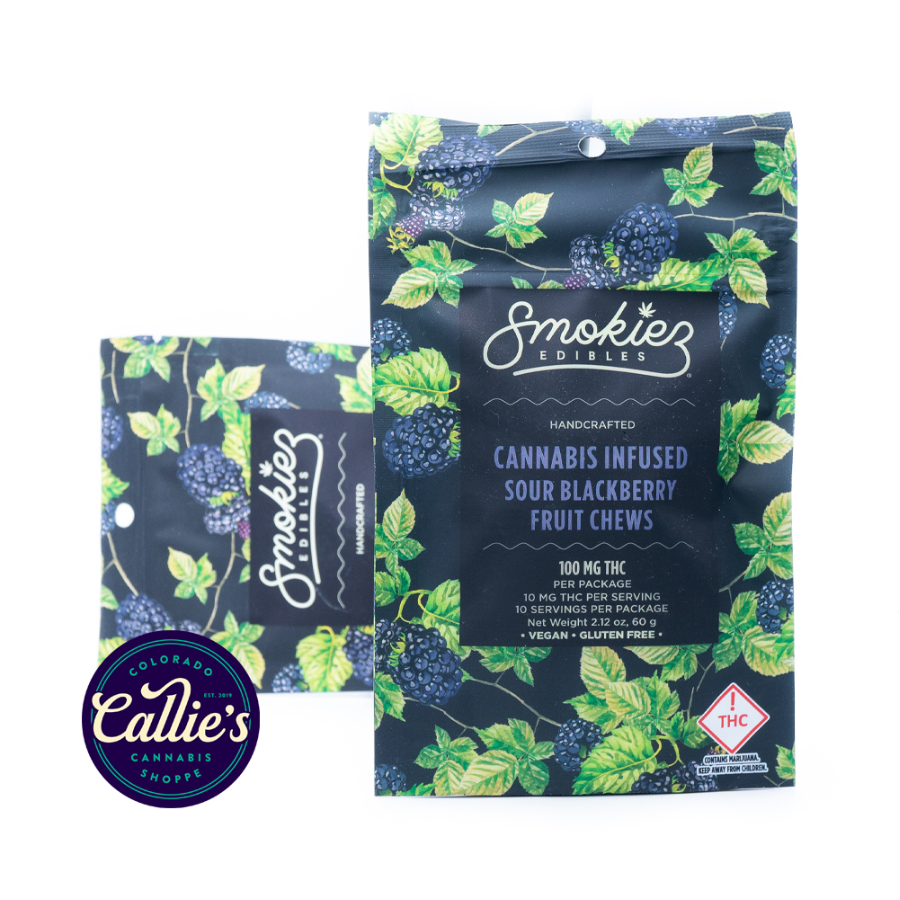 Photograph of product: Smokiez | Gummie (I) Sour Blackberry 100mg