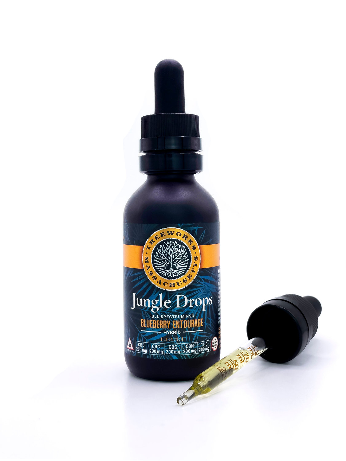 Photograph of product: Jungle Drops 1:1:1:1:1 Tincture | 1000mg - Treeworks