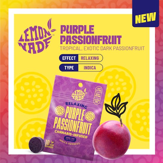 Photograph of Product: 100mg Gummies Purple Passionfruit