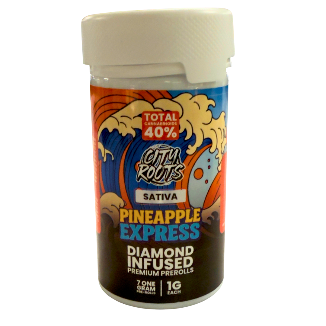 Photograph of product: City Roots - Pineapple Express (Oui'd) 7pk Infused Prerolls