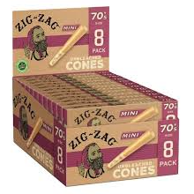Photograph of product: Zig Zag MINI Unbleached Cones 8-Pk