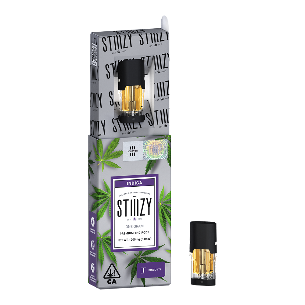 Photograph of product: 1g Biscotti (Oui'd) Stiiizy Pod TH-oui:85% $30