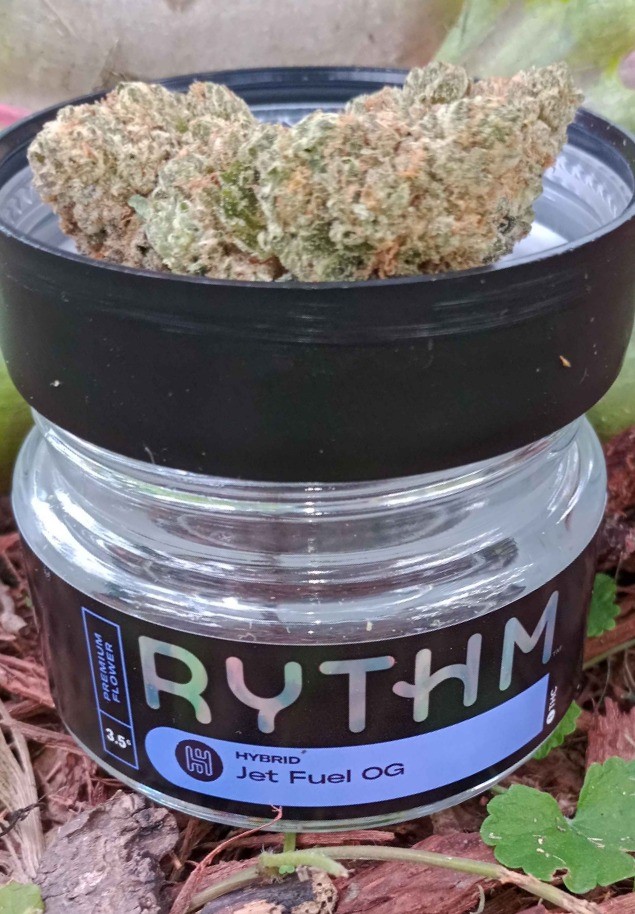 Photograph of product: RYTHM JET FUEL OG  POPCORN 7G