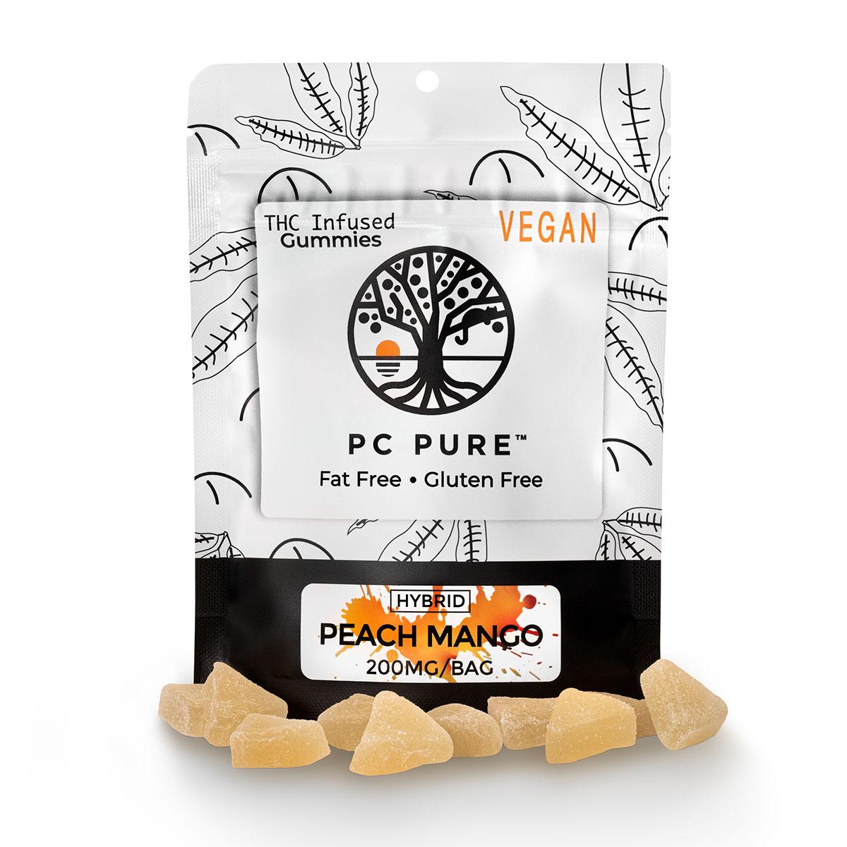 Photograph of product: PC Pure 200mg Peach Mango Gummies