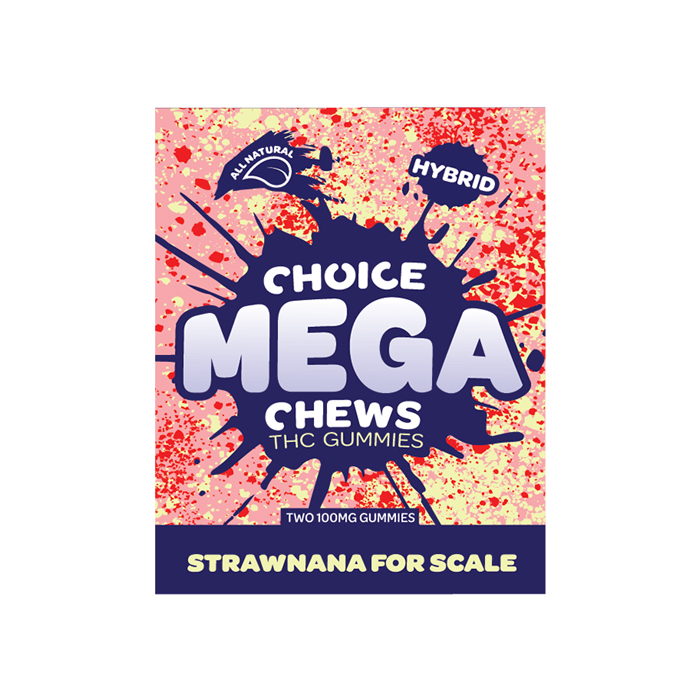 Photograph of product: Strawnana for Scale Mega Chews Gummies, Hybrid, 200mg
