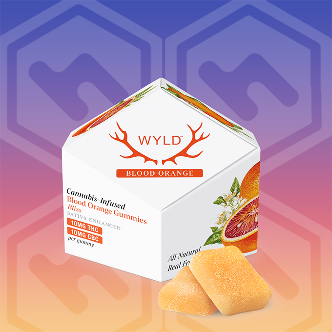 Photograph of product: Blood Orange 1:1 - 100mg TH-oui/100mg CBC 10 Pack