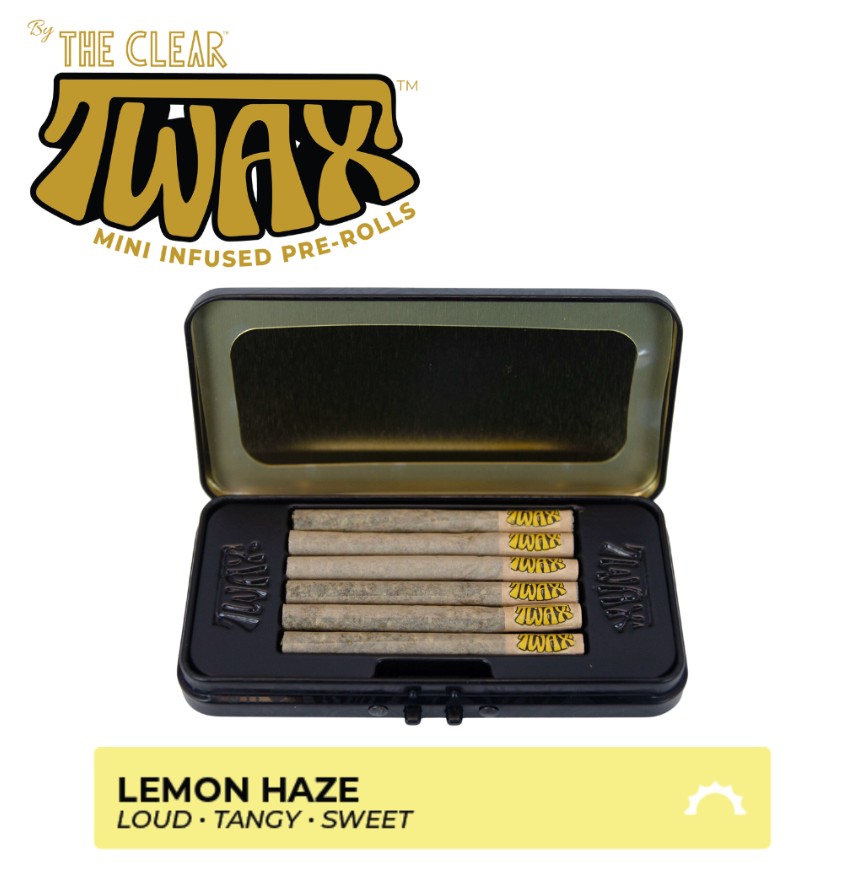 Photograph of product: Twax - Lemon Haze - 6pk Infused Joint Pack (3g Total)