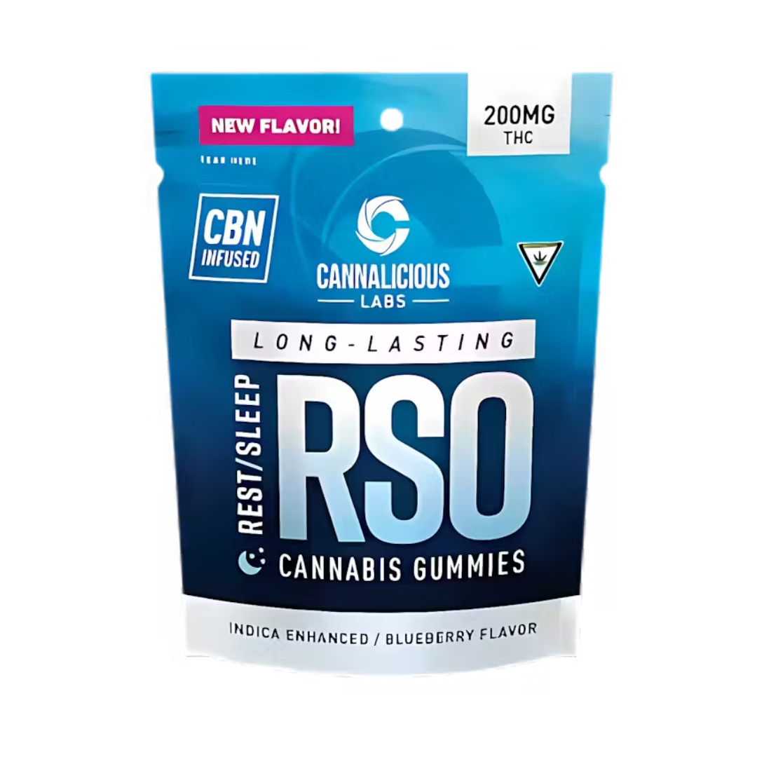 Photograph of product: Cannalicious Labs - 200mg RSO Gummy Rest - Blueberry
