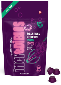 Photograph of product: 50 Shades of Grape - 1:1 TH-oui:CBC - Gummies - 10 Pcs