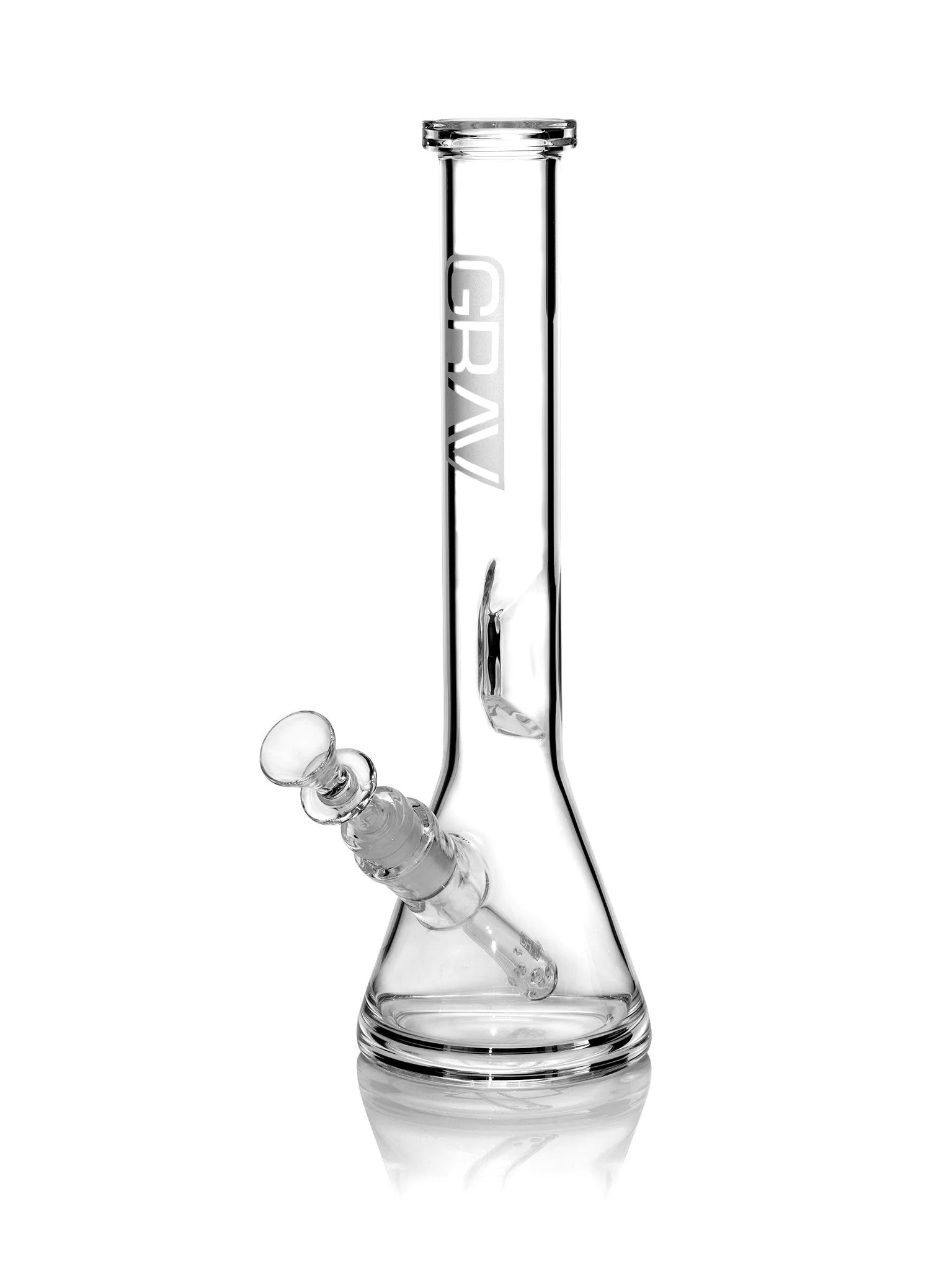 Photograph of product: Medium Clear Beaker Water Pipe - GRAV