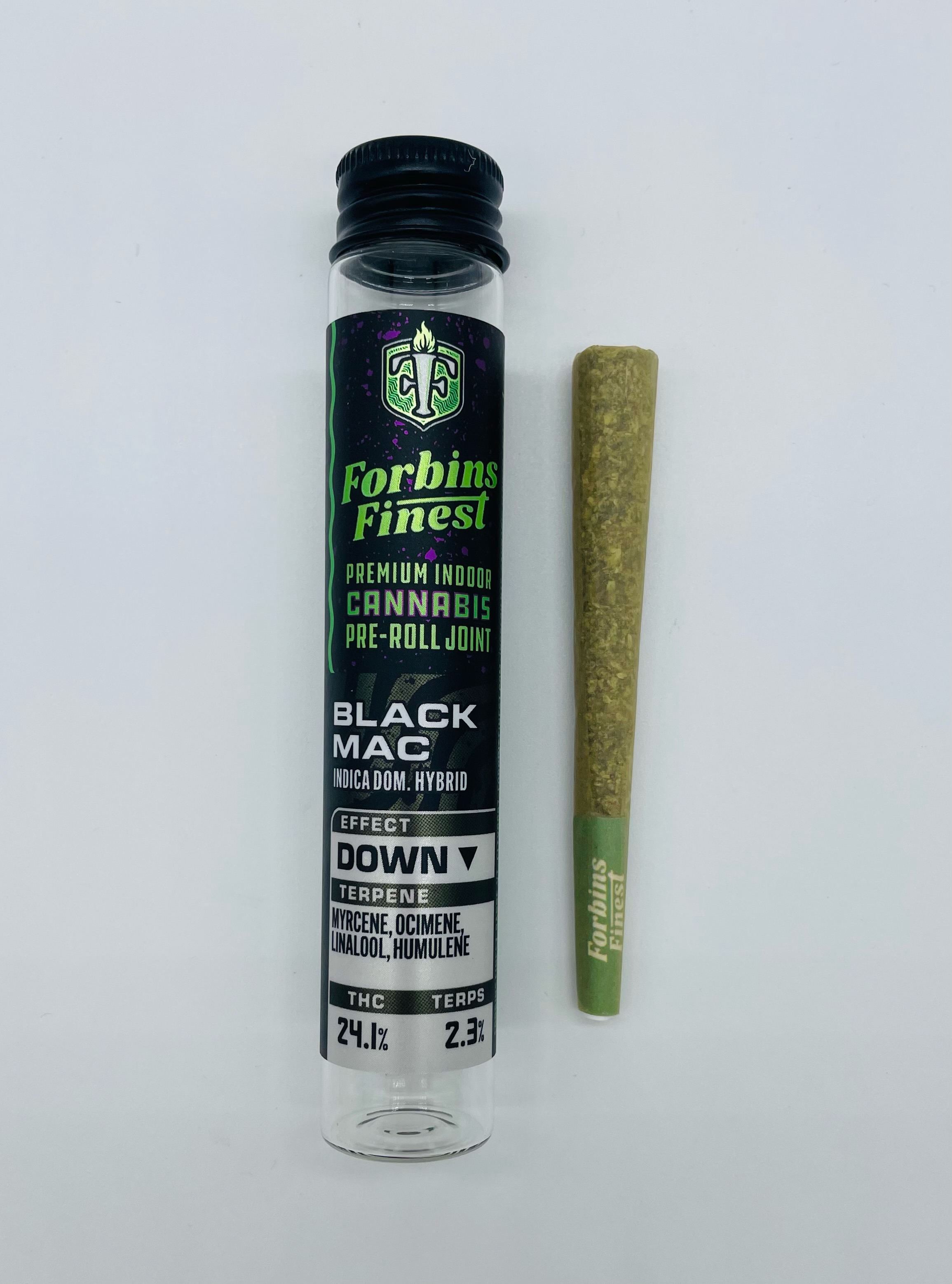 Photograph of Product: Forbins Finest | Black Mac | Pre-Roll | 1g | 24.1% THC
