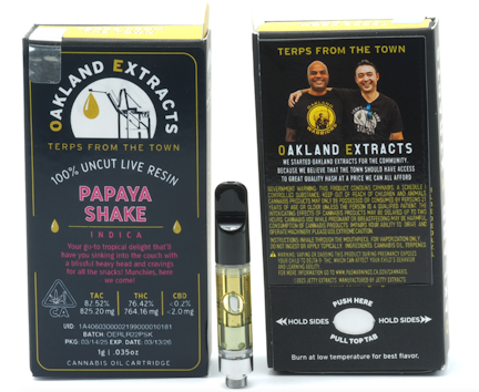 Photograph of product: Papaya Shake Live Resin Cartridge 1g