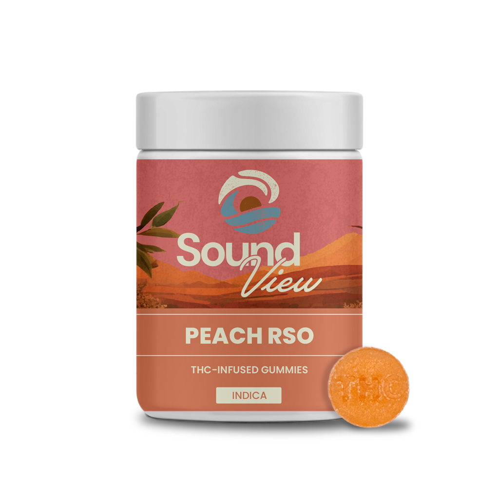 Photograph of product: Peach RSO Gummies T4.54 20pk (8-00062)