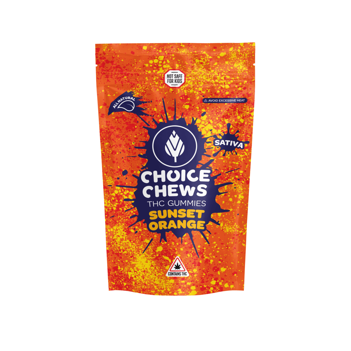 Photograph of product: Choice Chews | Gummies | Sunset Orange | 100mg