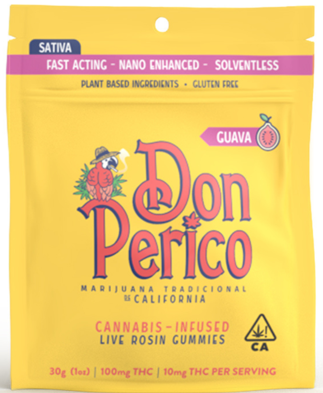Photograph of product: Don Perico - Guava - Oui'd - Nano Rosin Gummy - 100mg